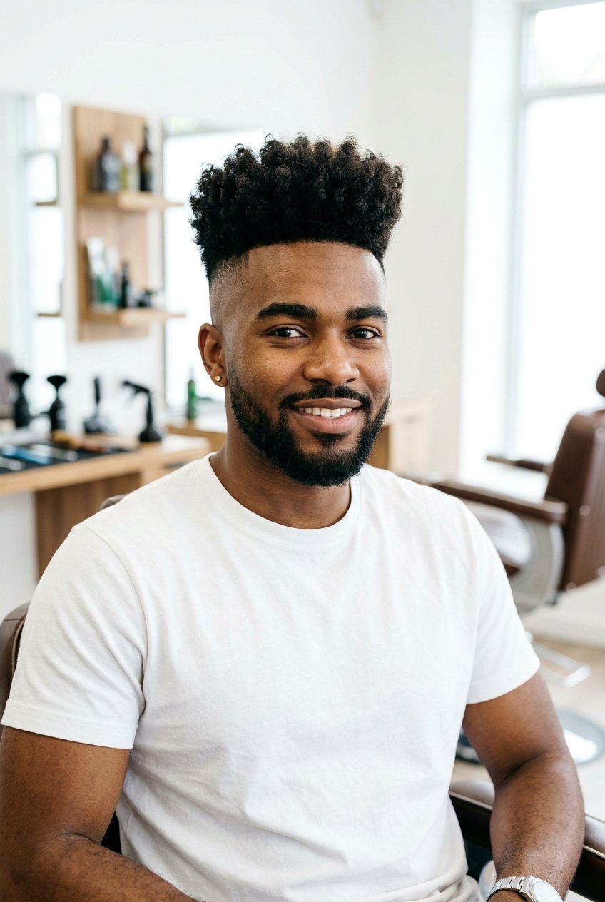 Skin Fade Curly High Top - 20 curly high top fade haircut - 20 curly high top fade haircut