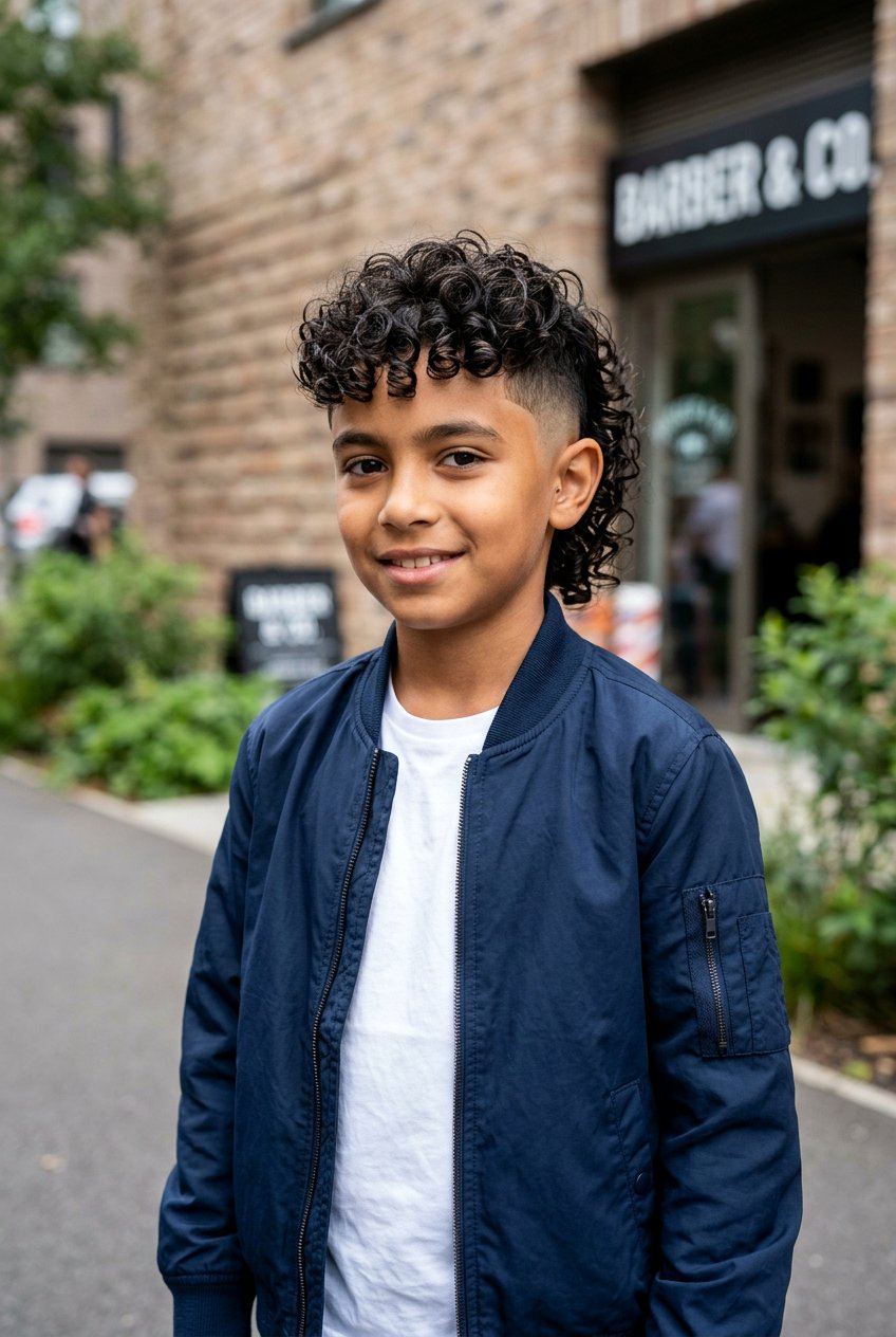 Skin Fade Curly Mullet - 20 curly mullet haircut for boys - 20 curly mullet haircut for boys