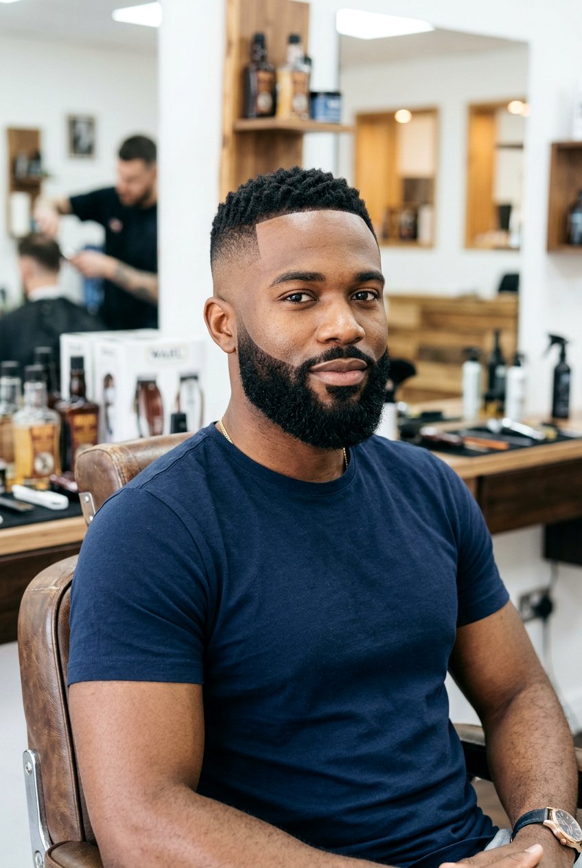 Skin Fade Haircut With Sharp Beard - 20 beard fade haircut - 20 beard fade haircut