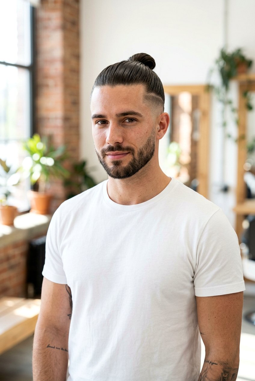 Skin Fade Man Bun - 20 man bun with fade haircut - 20 man bun with fade haircut