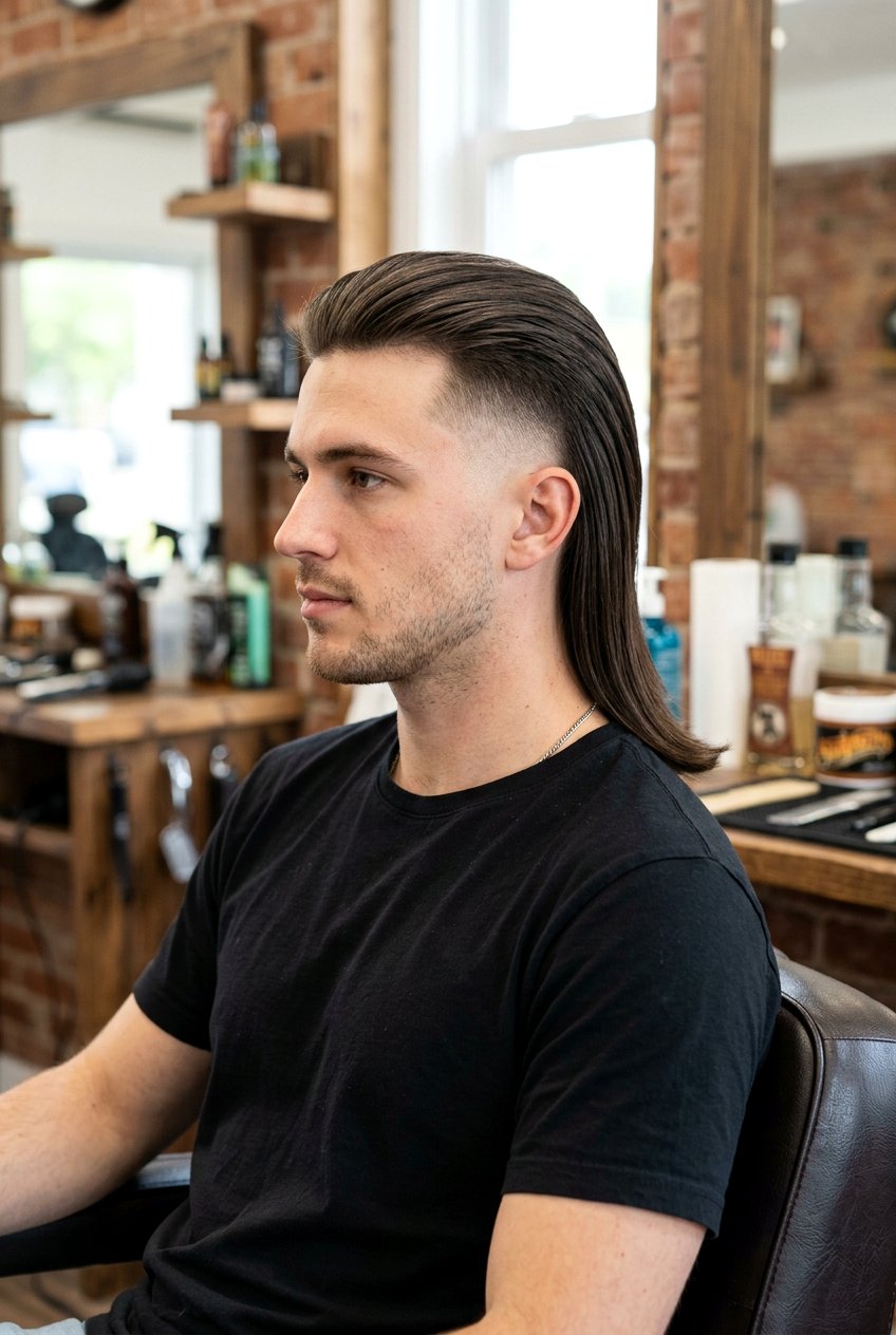 Skin Fade Mullet - 20 mullet fade for straight hair men - 20 mullet fade for straight hair men