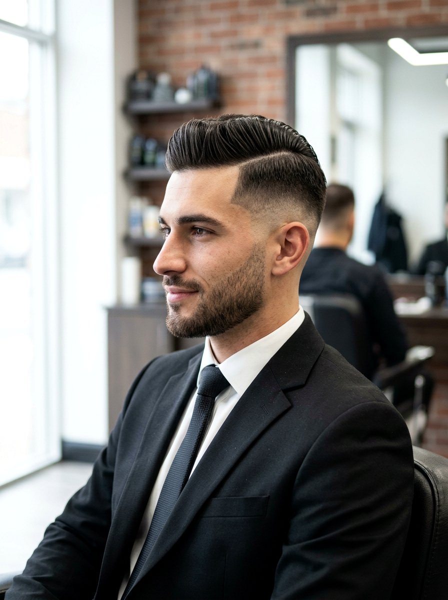 Skin Fade Side Part - 20 side part for professional men