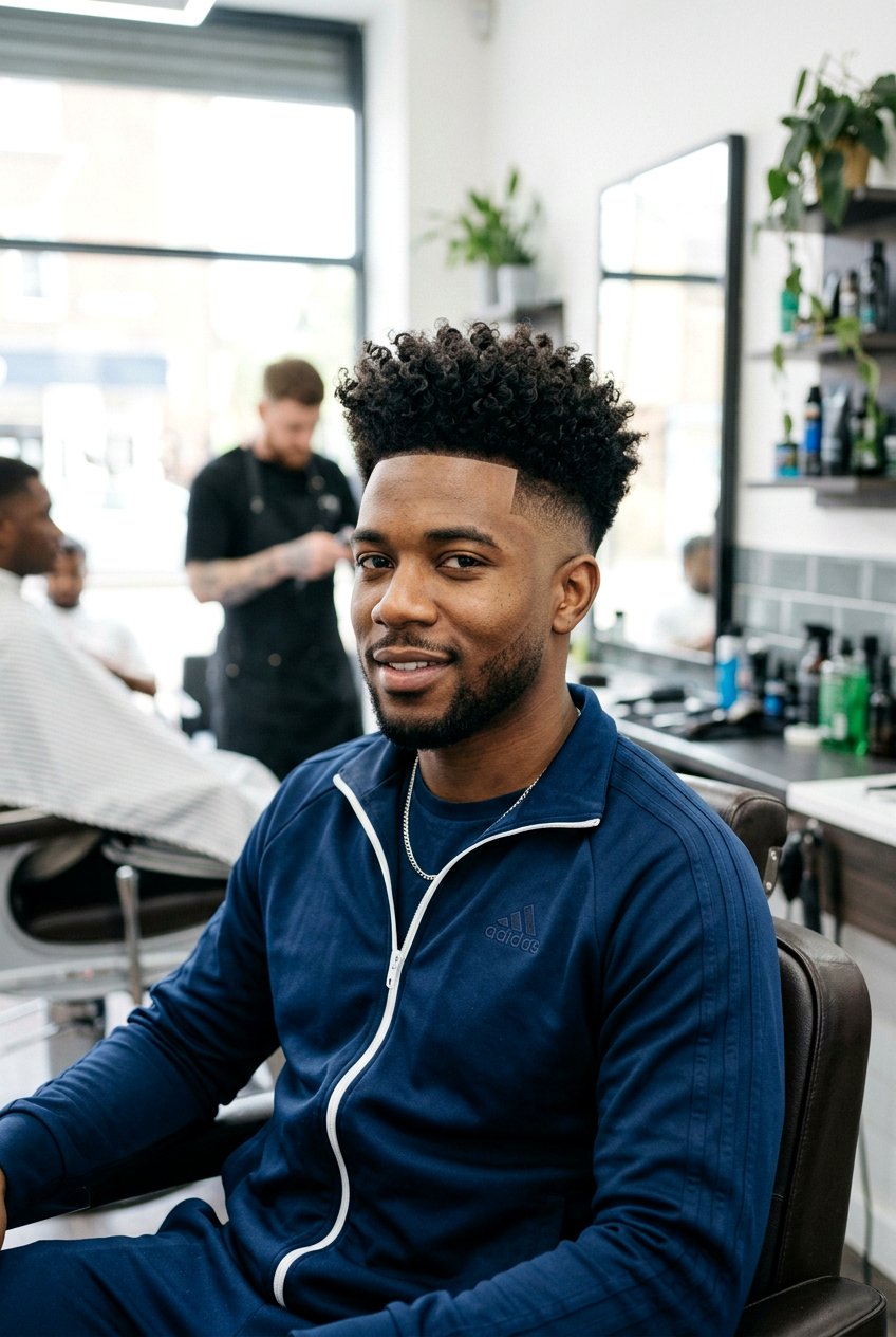 Skin Fade with Curly Top - 20 mens haircut for curly medium hair - 20 men’s haircut for curly medium hair