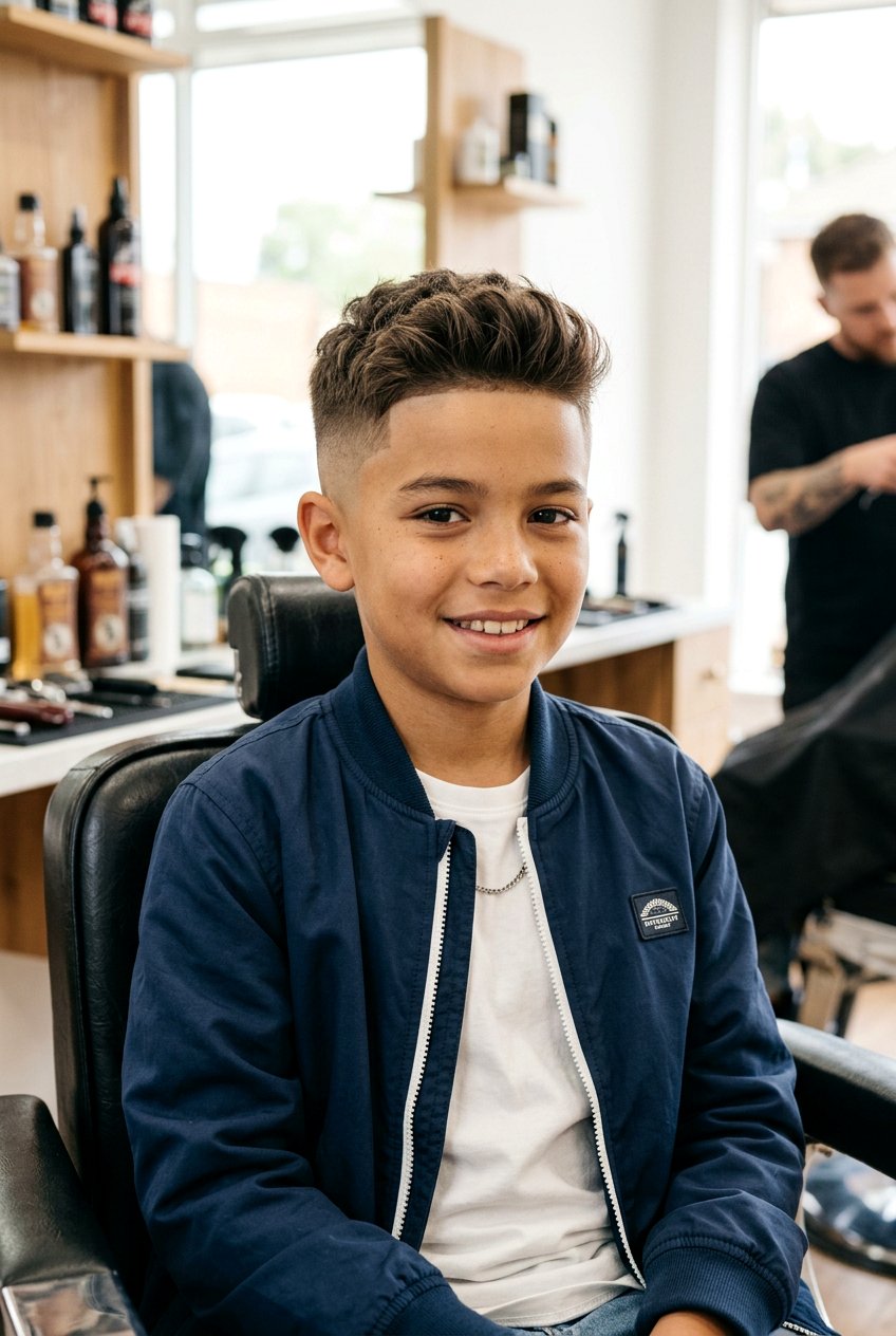 Skin Fade with Scissor Top - 20 boys haircut for thin fine hair - 20 boys haircut for thin fine hair