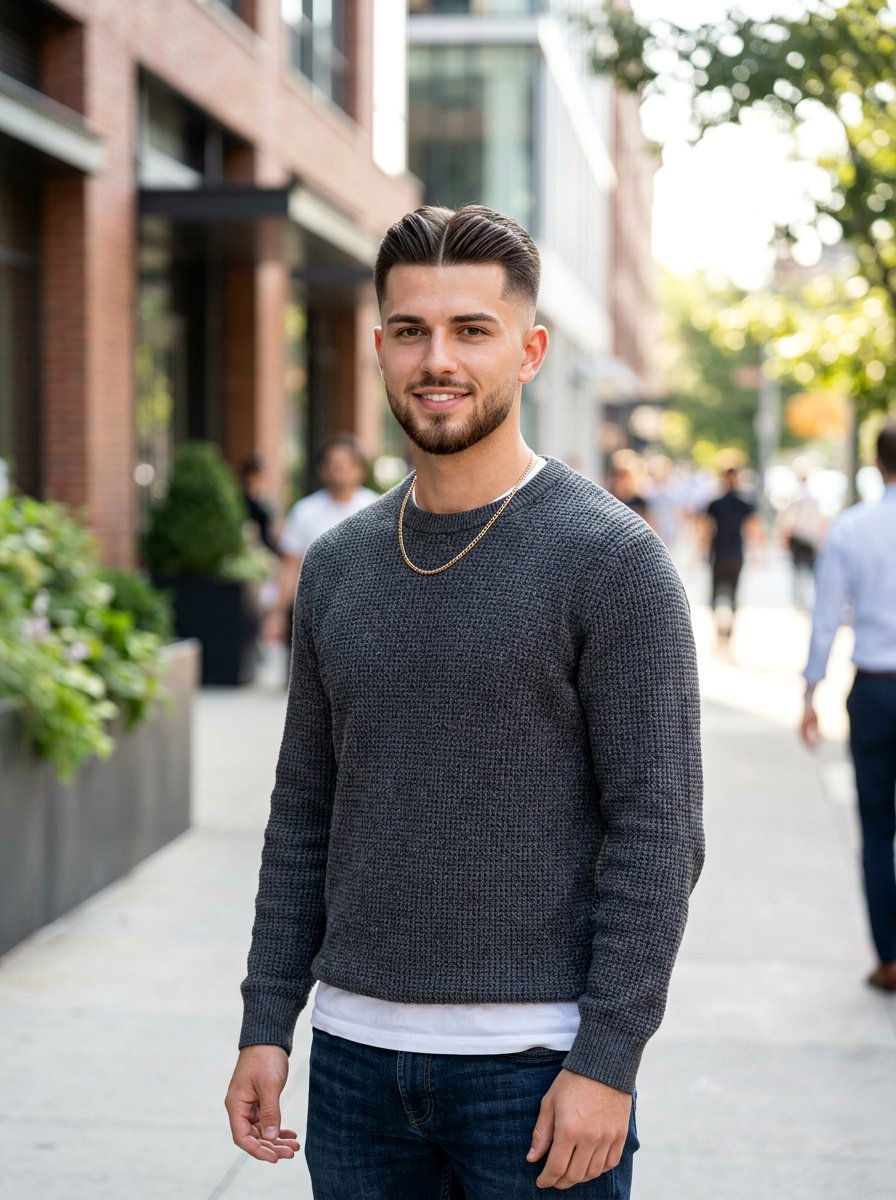 Skin Taper Fade With Middle Part - 20 taper fade with middle part - 20 taper fade with middle part