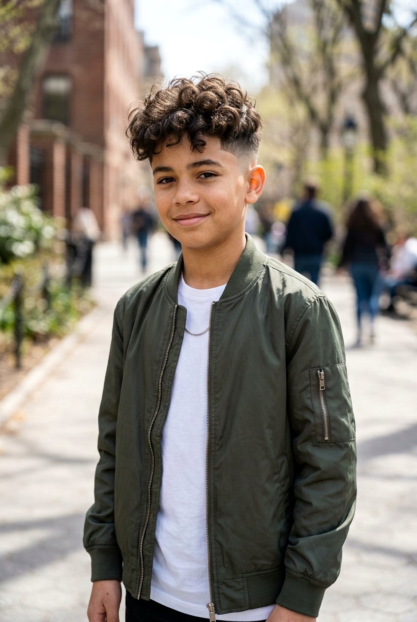 Skin Taper With Messy Curls - 20 boys haircut with taper and curls - 20 boys haircut with taper and curls