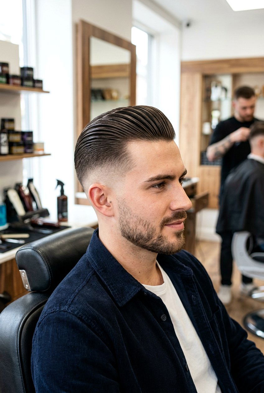 Skin fade slick back - 20 slick back haircut for men - 20 slick back haircut for men