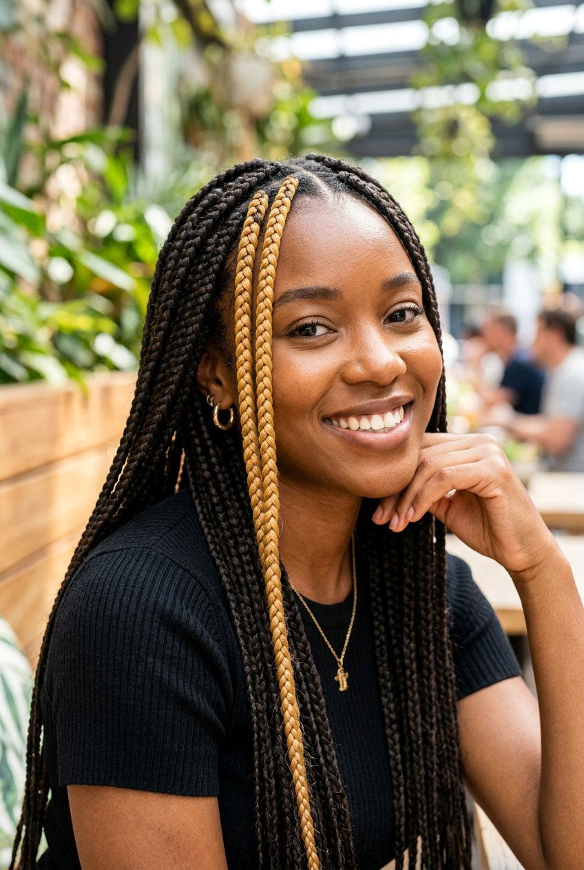 Skunk Stripe On Braids - 20 skunk stripe hair color - 20 skunk stripe hair color