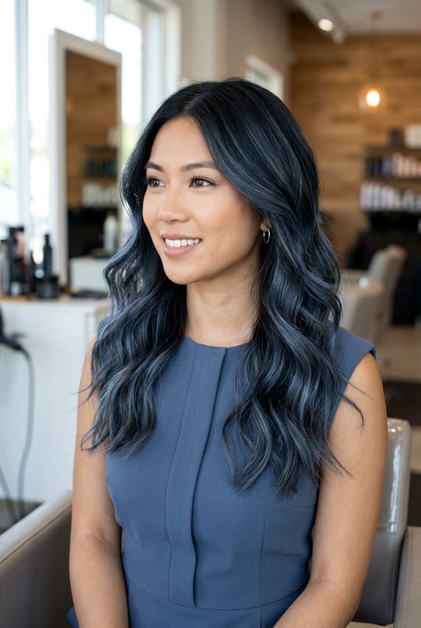 Slate Gray Balayage - 20 smoky brunette balayage for women - 20 smoky brunette balayage for women