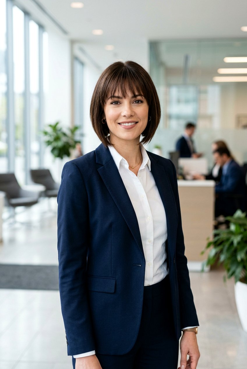 Sleek A Line Bob With Wispy Airy Bangs - 20 airy bangs for fine hair women - 20 airy bangs for fine hair women