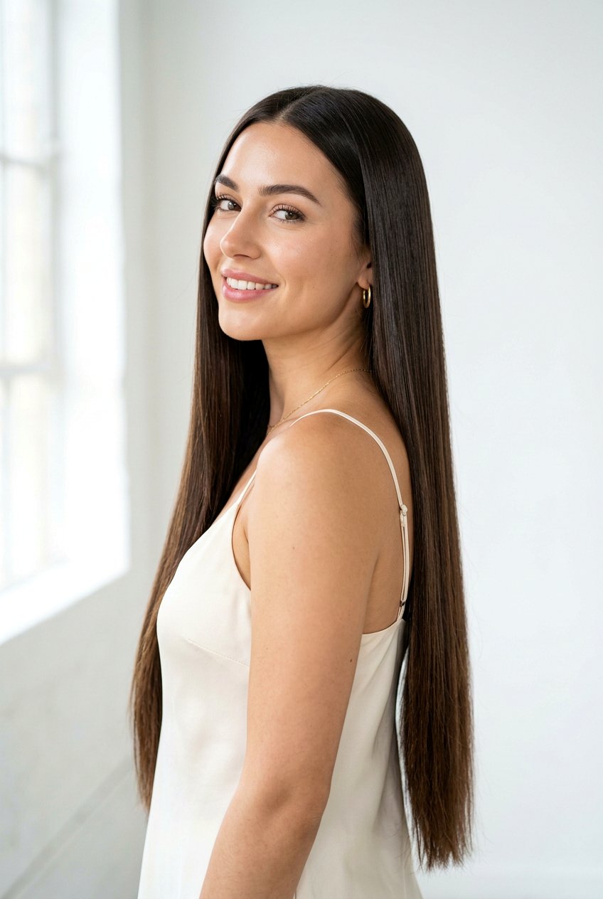 Sleek And Straight Long Hair - 20 best graduation hairstyle ideas - 20 best graduation hairstyle ideas