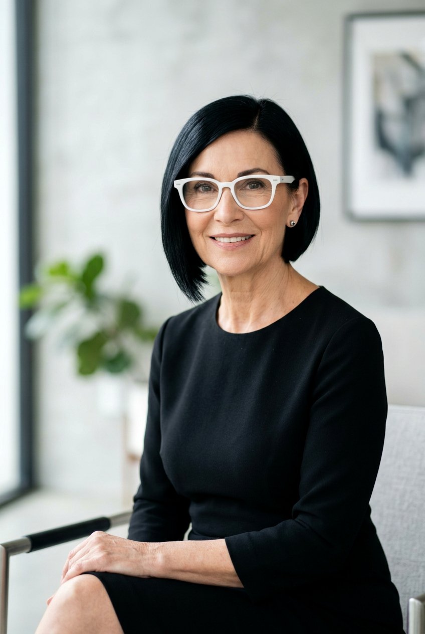 Sleek Angled Bob For Glasses - 20 classy bob for older women with glasses - 20 classy bob for older women with glasses