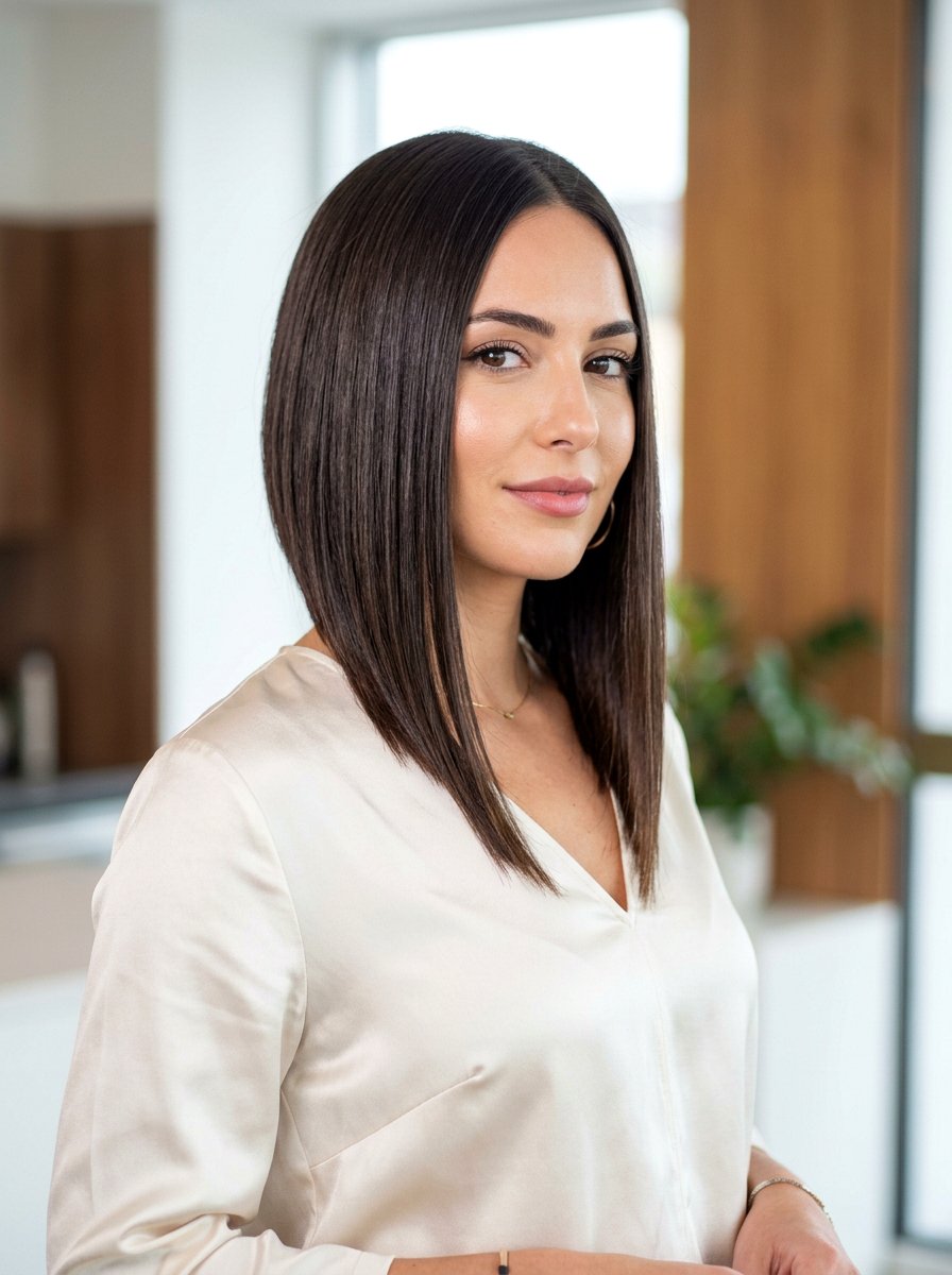 Sleek Angled Bob - 20 interview hairstyle with sleek bob - 20 interview hairstyle with sleek bob