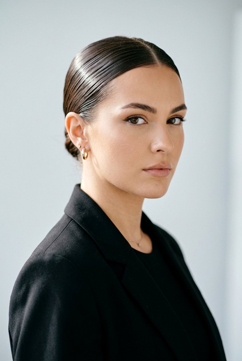 Sleek Back Hair - 20 classy hairstyles for women - 20 classy hairstyles for women