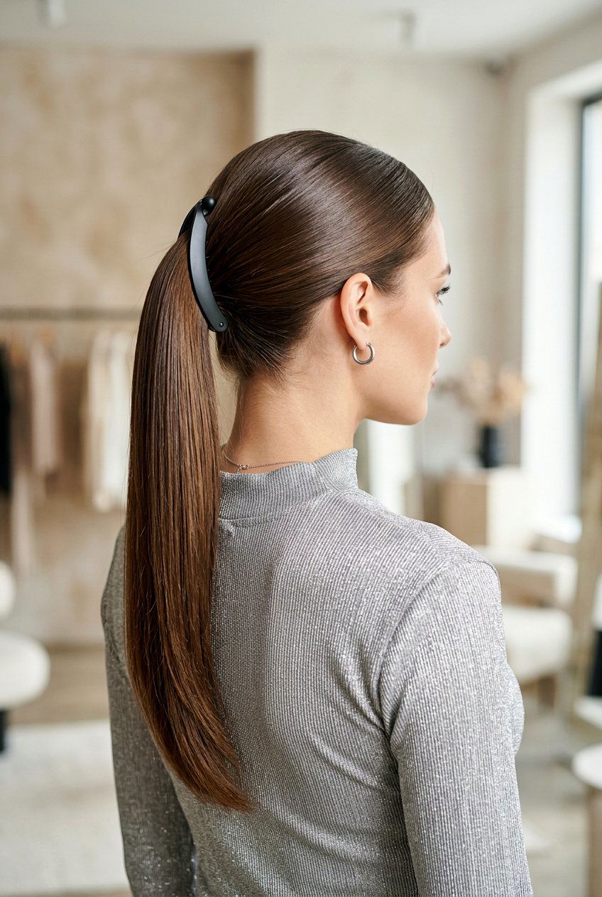 Sleek Banana Clip Ponytail - 20 banana clip ponytail hairstyle - 20 banana clip ponytail hairstyle