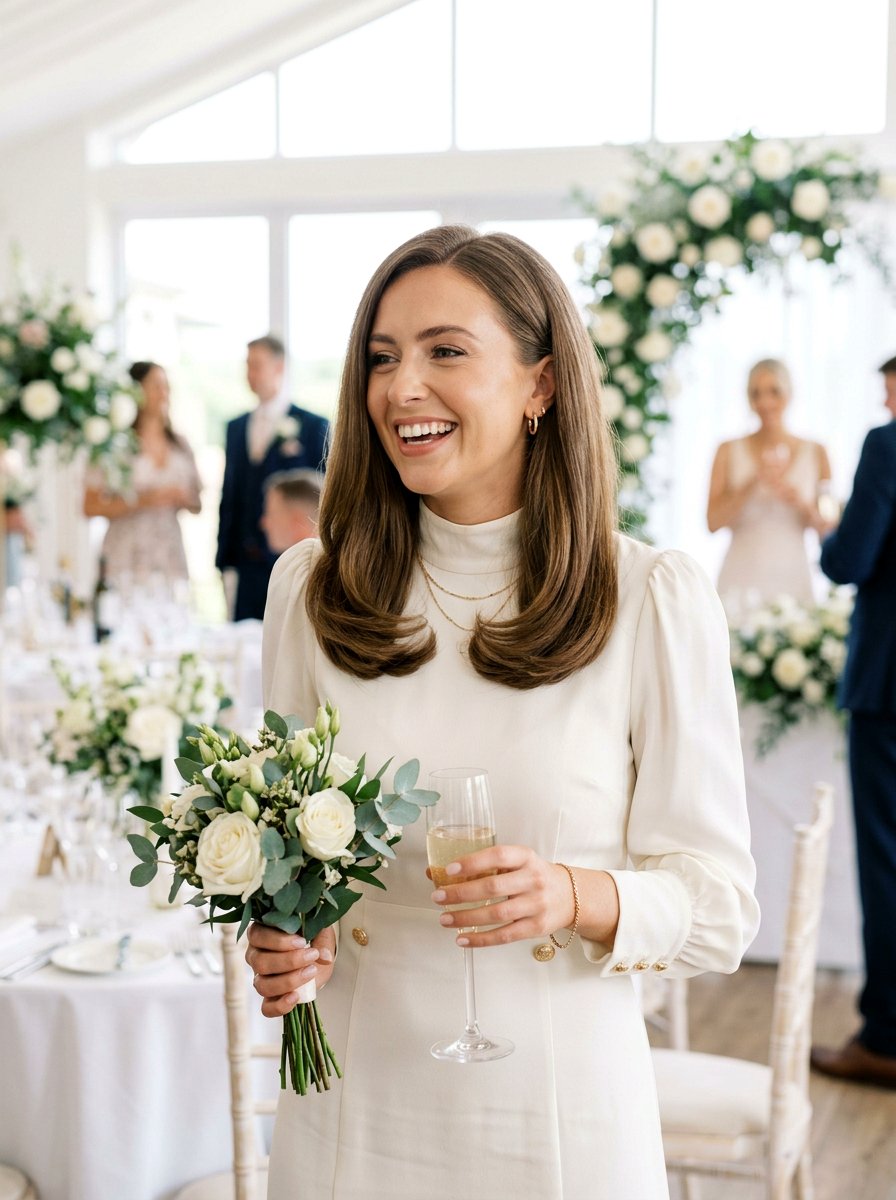 Sleek Blowout - 20 sleek hairstyle for wedding guest - 20 sleek hairstyle for wedding guest