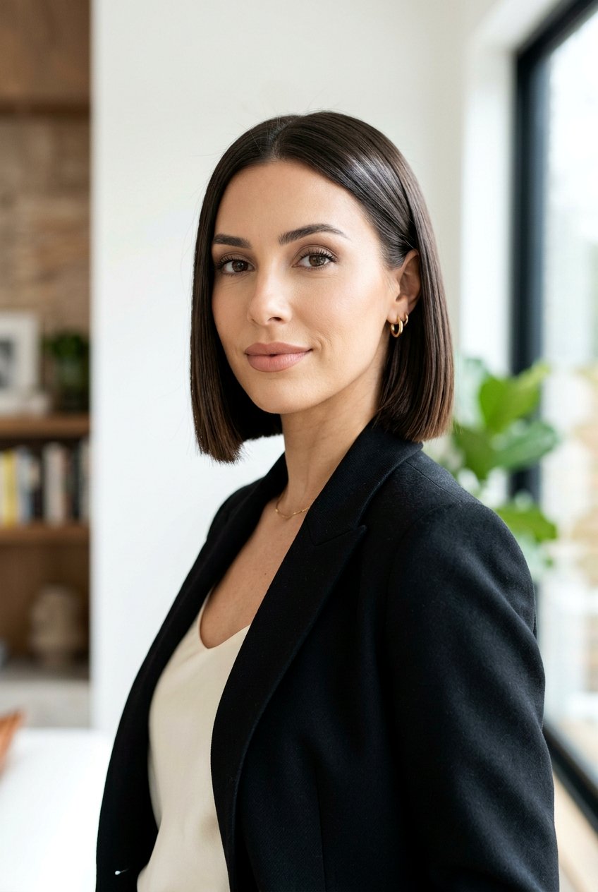 Sleek Blunt Bob For Spring - 20 spring hairstyles for women - 20 spring hairstyles for women