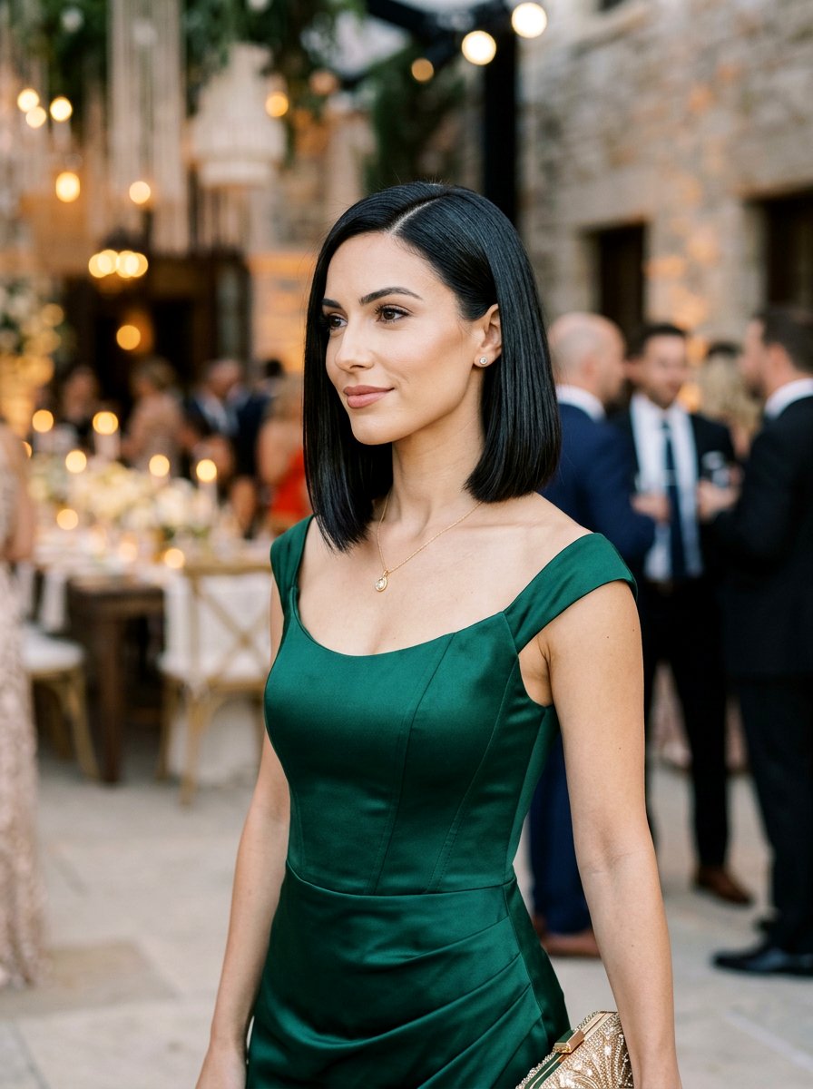 Sleek Blunt Bob Side Part - 20 red carpet bob with side part - 20 red carpet bob with side part