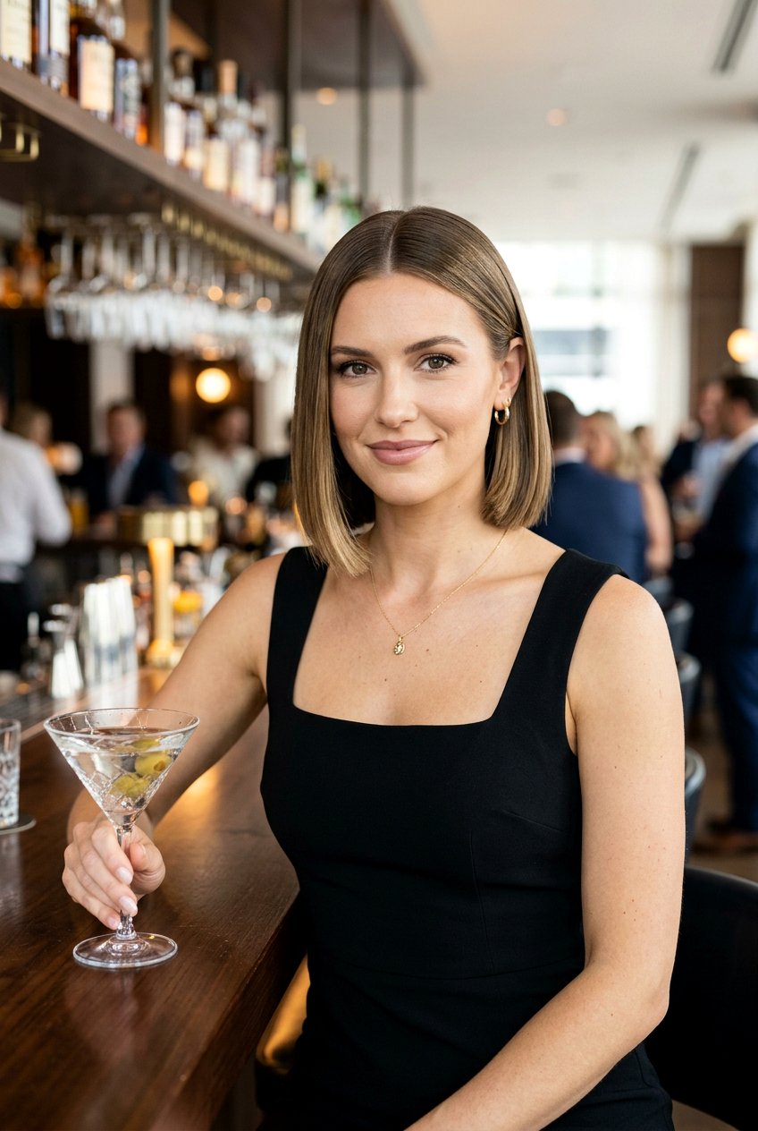 Sleek Bob Cocktail Hairstyle - 20 cocktail party hairstyles - 20 cocktail party hairstyles