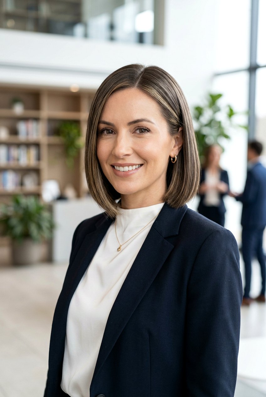 Sleek Bob With Babylights - 20 highlights for bob haircut - 20 highlights for bob haircut