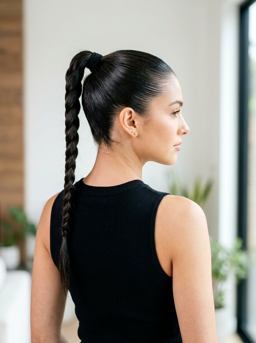 Sleek Braided Ponytail For Summer - 20 summer braid ponytail for women - 20 summer braid ponytail for women