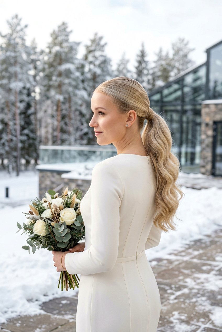 Sleek Bridal Ponytail For Thin Hair - 20 bridal hairstyle for fine hair with extensions - 20 bridal hairstyle for fine hair with extensions