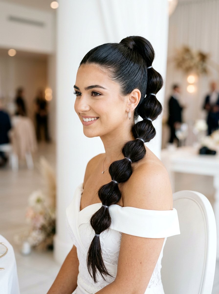 Sleek Bubble Braid - 20 sleek hairstyle for prom night - 20 sleek hairstyle for prom night