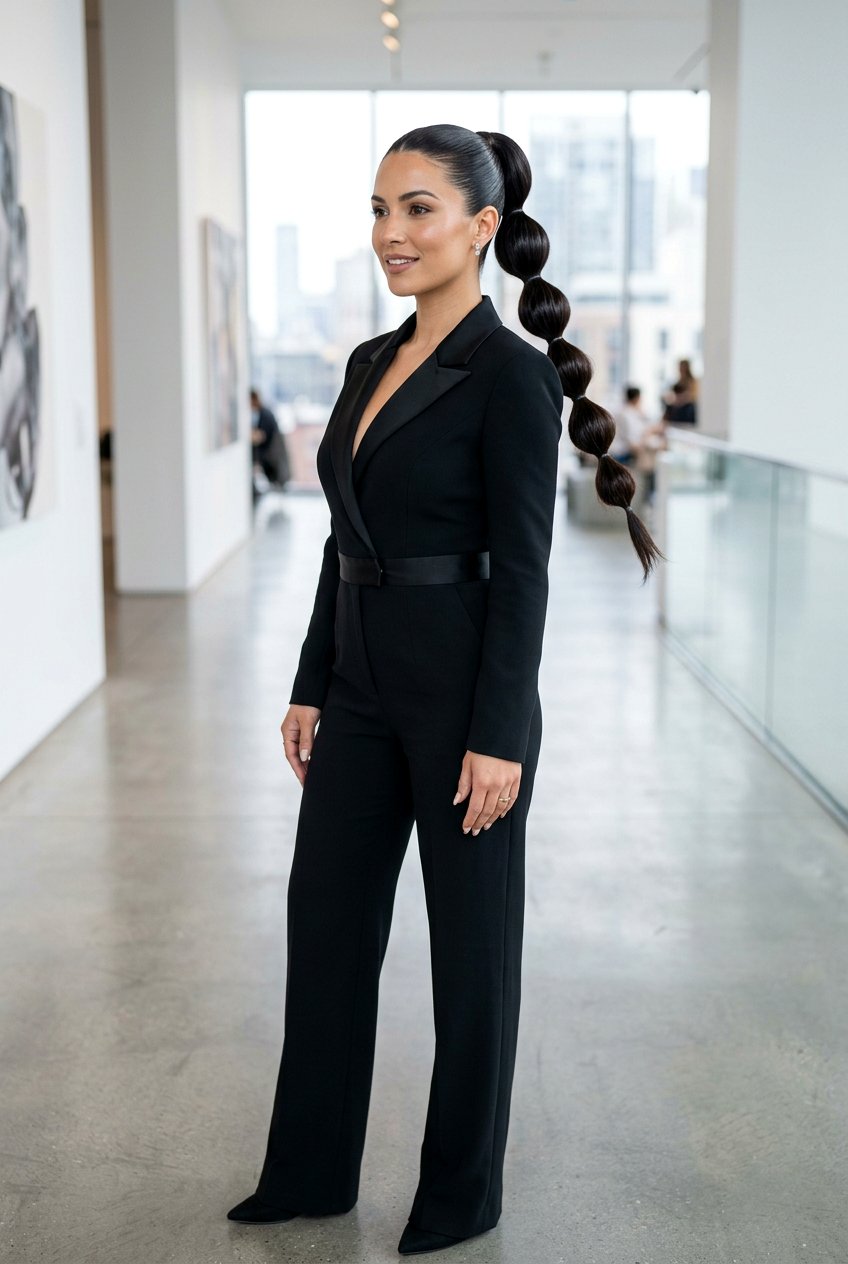 Sleek Bubble Ponytail - 20 bubble ponytail for wedding guest - 20 bubble ponytail for wedding guest