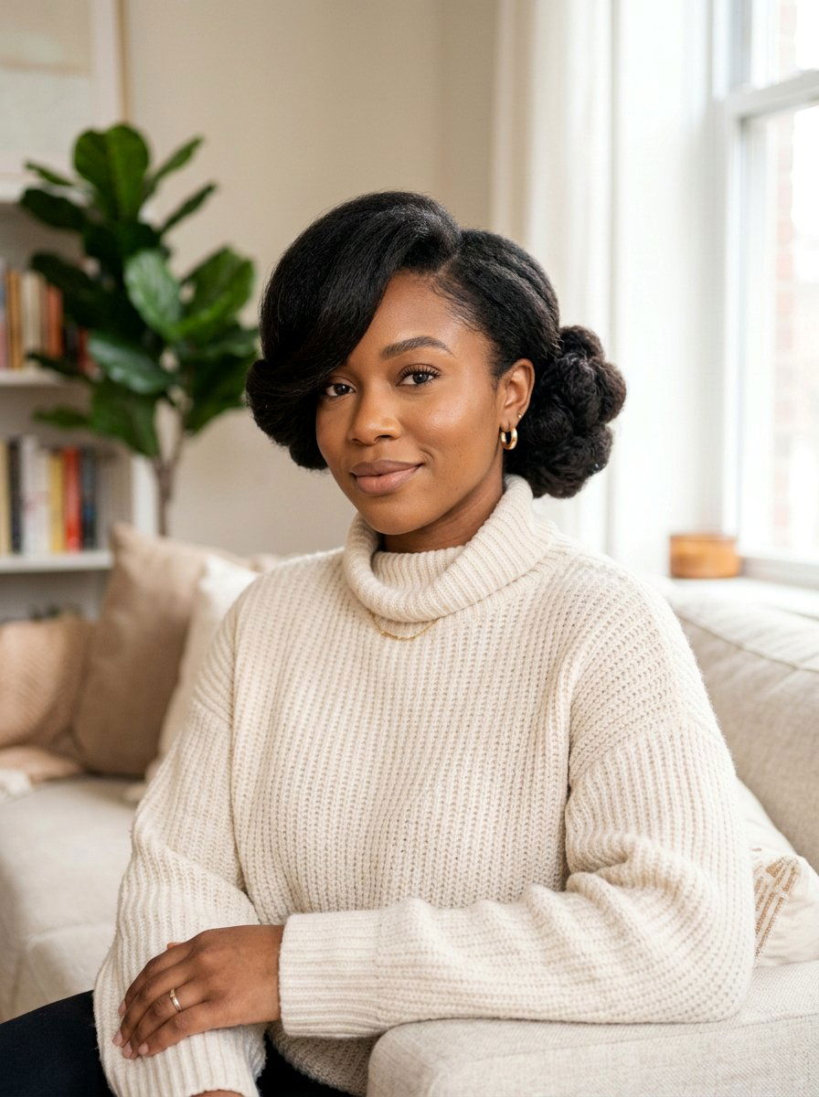 Sleek Bun Swoop Long Hair - 20 sleek natural hair bun with swoop - 20 sleek natural hair bun with swoop