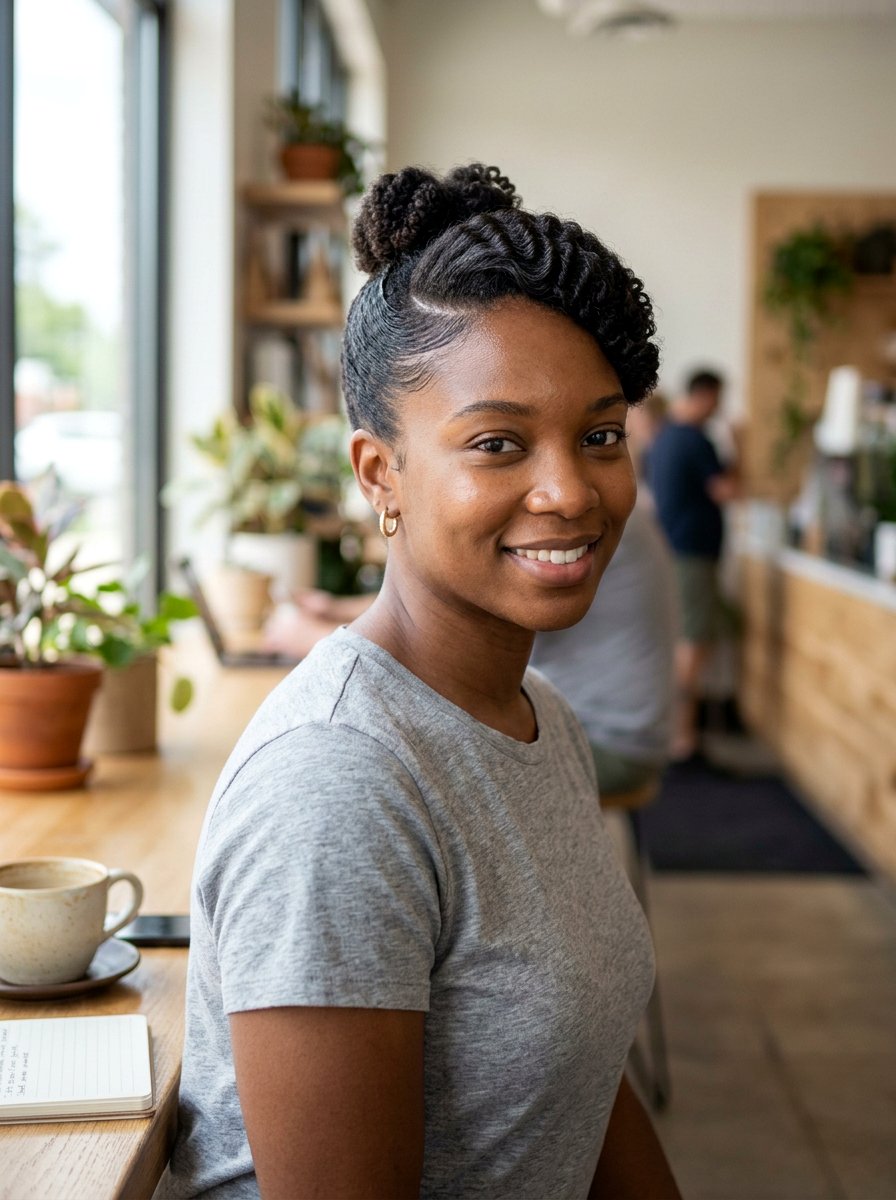 Sleek Bun Swoop Short Hair - 20 sleek natural hair bun with swoop - 20 sleek natural hair bun with swoop