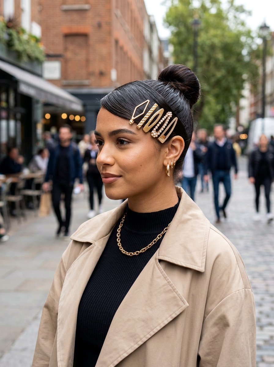 Sleek Bun Swoop With Clips - 20 sleek natural hair bun with swoop - 20 sleek natural hair bun with swoop