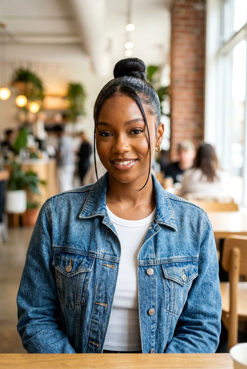 Sleek Bun With Face Framing Strands - 20 editorial slick bun hairstyle - 20 editorial slick bun hairstyle