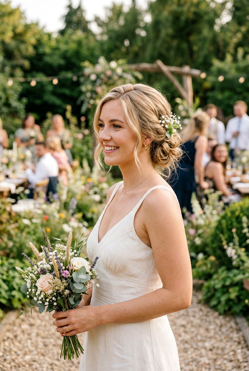 Sleek Bun With Side Part For Casual Wedding - 20 bridal sleek bun with side part - 20 bridal sleek bun with side part