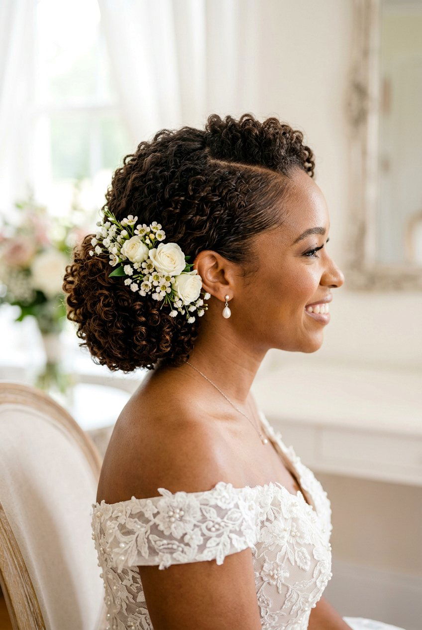 Sleek Bun With Side Part For Curly Hair - 20 bridal sleek bun with side part - 20 bridal sleek bun with side part