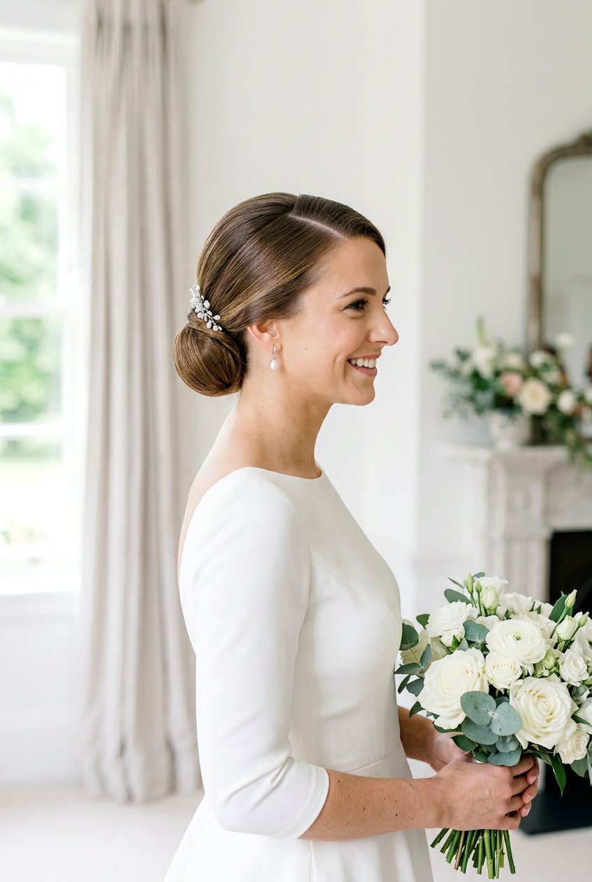 Sleek Bun With Side Part For Fine Hair - 20 bridal sleek bun with side part - 20 bridal sleek bun with side part