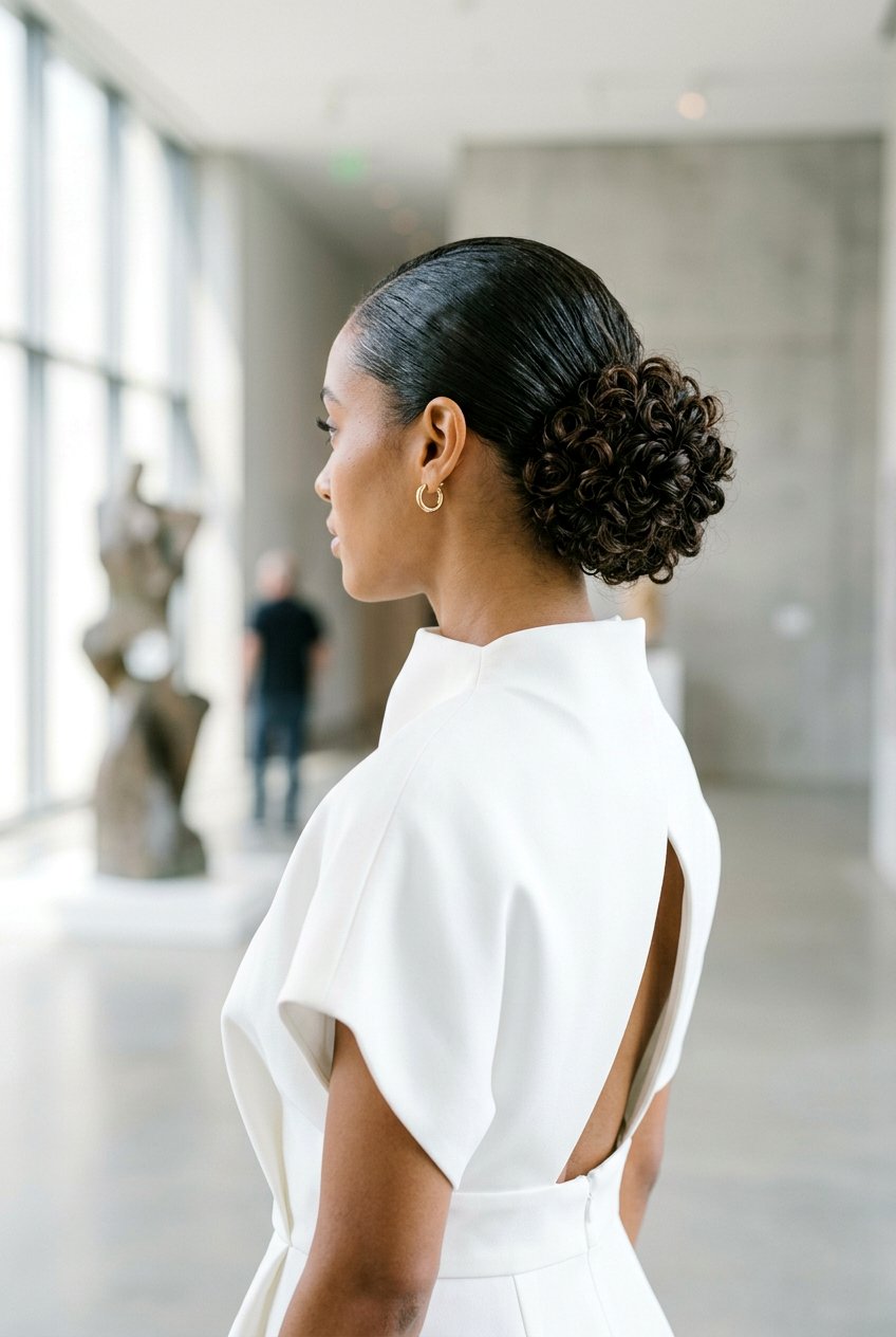 Sleek Bun With Texture - 20 prom hairstyle with low textured bun - 20 prom hairstyle with low textured bun