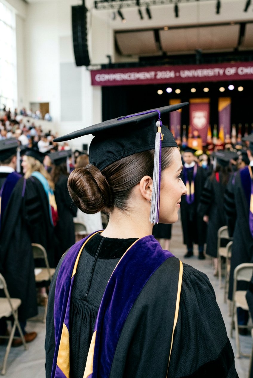 Sleek Bun With Wrapped Base - 20 graduation hairstyle with sleek bun - 20 graduation hairstyle with sleek bun