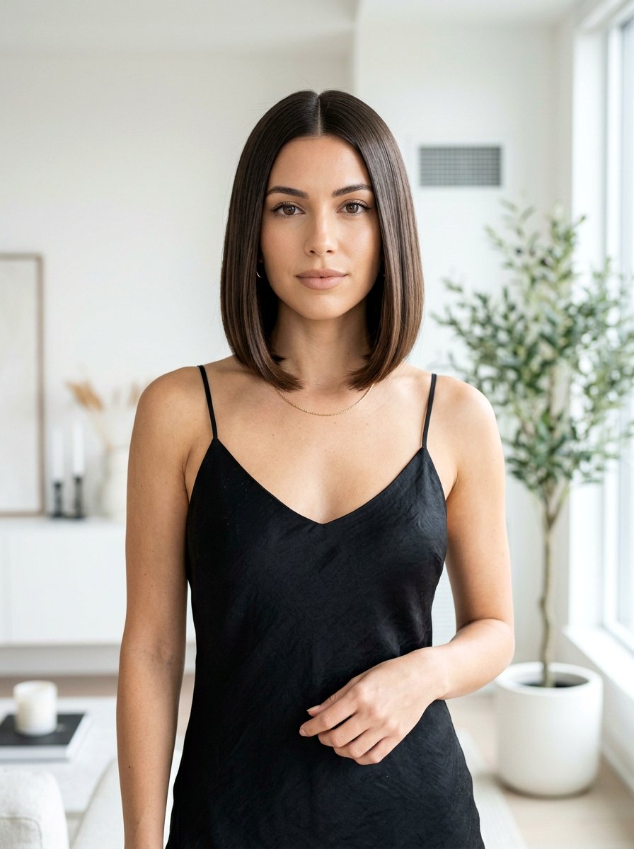 Sleek Center Part Bob - 20 old hollywood bob hairstyle - 20 old hollywood bob hairstyle