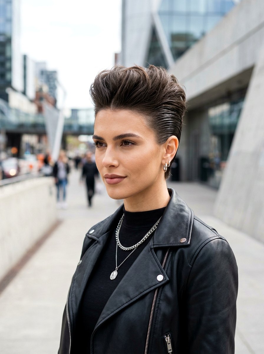 Sleek Center Part With Slicked Back Sides - 20 date night hairstyle with sleek center part - 20 date night hairstyle with sleek center part