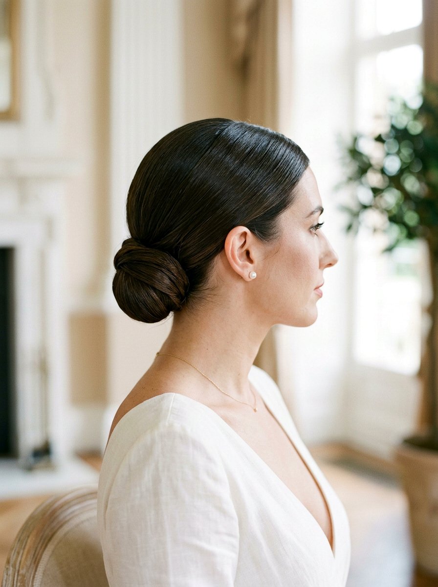 Sleek Chignon - 20 sleek hairstyle for prom night - 20 sleek hairstyle for prom night