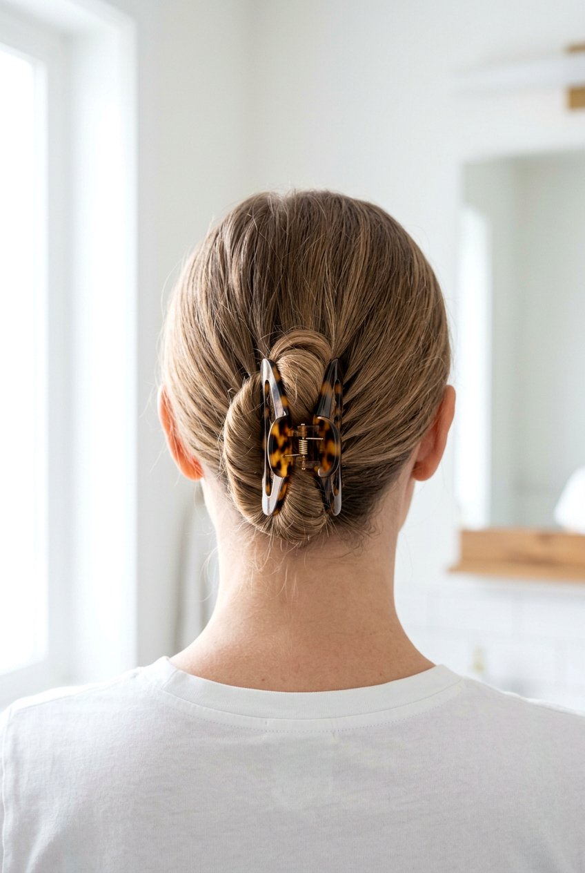 Sleek Claw Clip Bun for Fine Hair - 20 sleek claw clip bun - 20 sleek claw clip bun