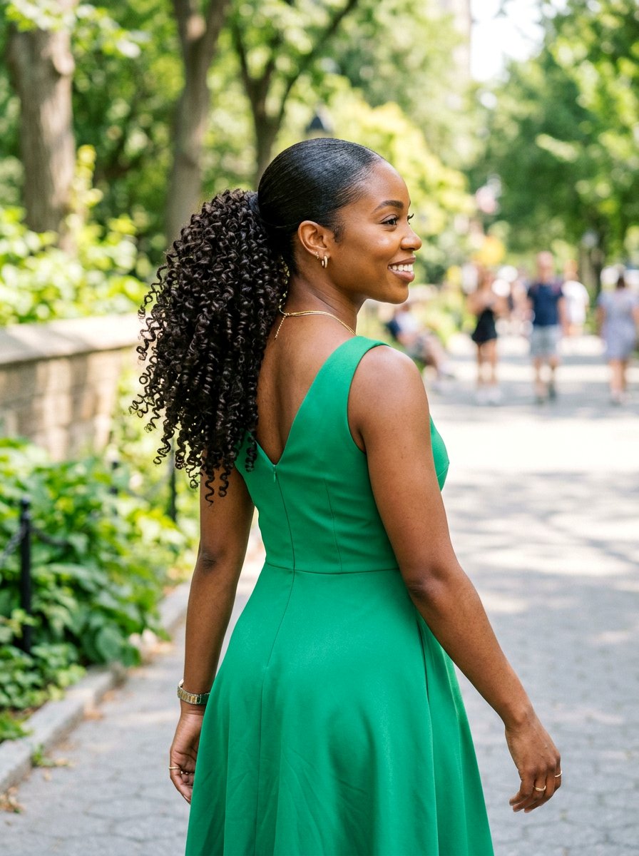 Sleek Curly Ponytail With Tight Ringlet Curls - 20 sleek prom ponytail with curls - 20 sleek prom ponytail with curls