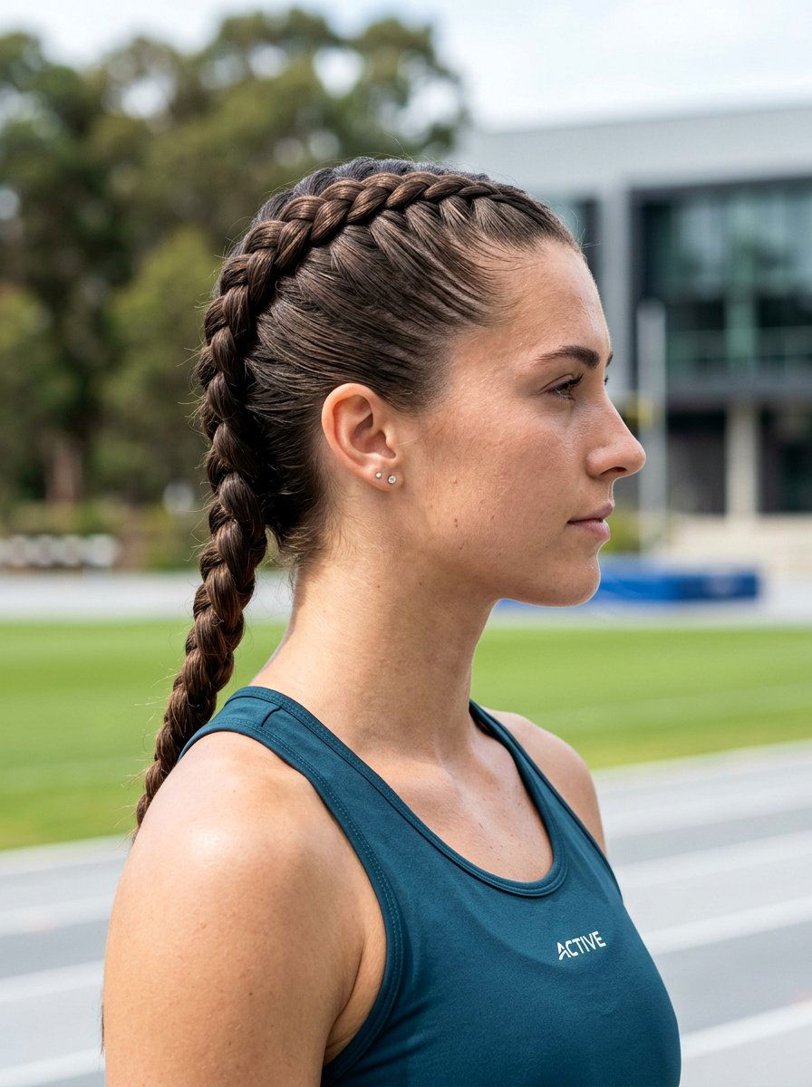 Sleek Dutch Braid - 20 sleek hairstyle for humid climate - 20 sleek hairstyle for humid climate