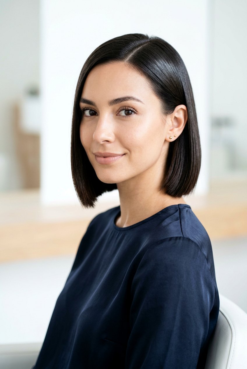 Sleek Ear Length Bob - 20 ear length bob haircut - 20 ear length bob haircut