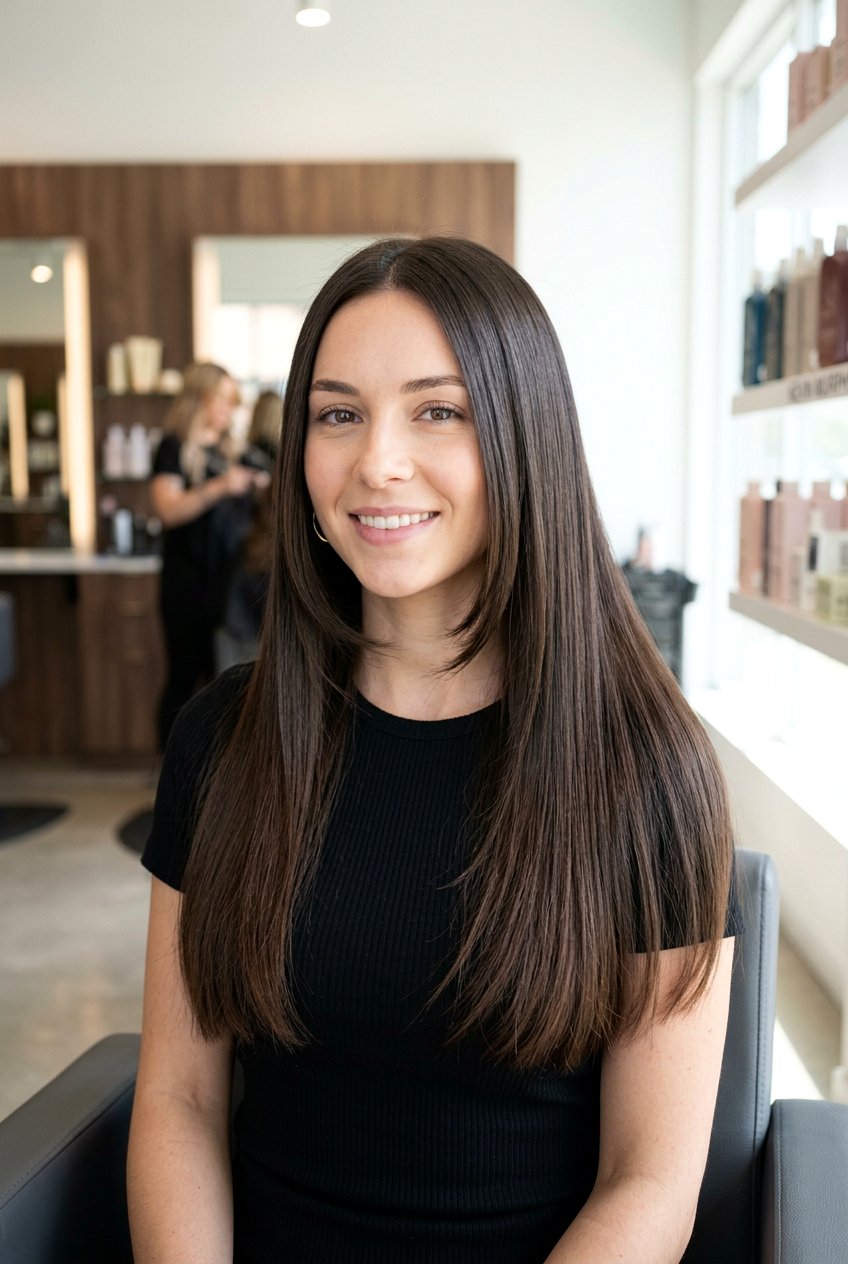 Sleek Face Framing Layers - 20 haircuts for heart shaped face - 20 haircuts for heart shaped face