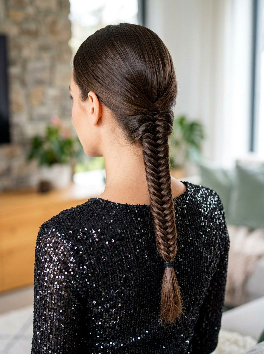 Sleek Fishtail Braid - 20 sleek hairstyle for birthday party - 20 sleek hairstyle for birthday party