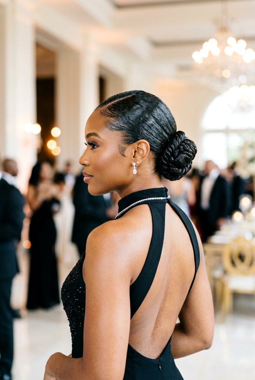 Sleek Flat Twist Bun With Gel - 20 flat twists into bun hairstyle - 20 flat twists into bun hairstyle