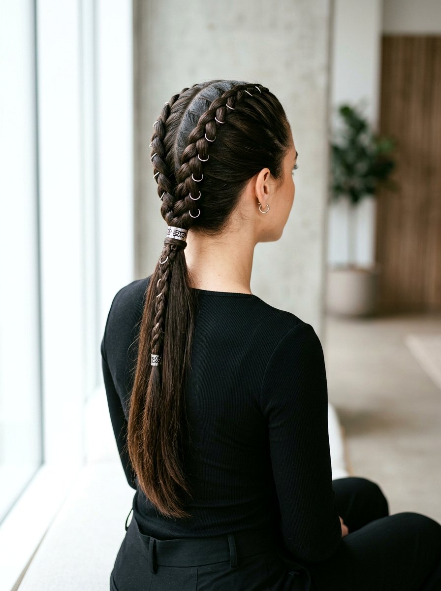 Sleek French Braid Ponytail With Hair Rings - 20 sleek french braid ponytail - 20 sleek french braid ponytail