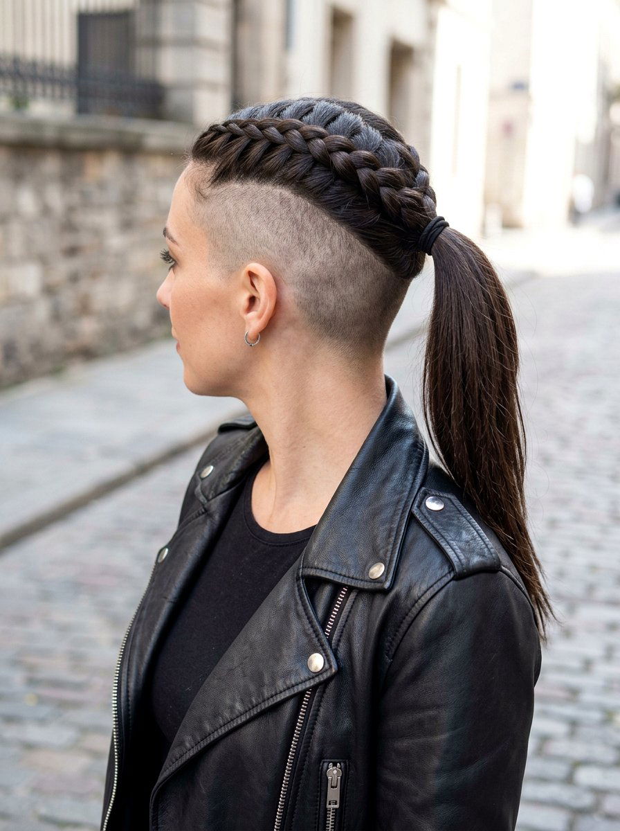 Sleek French Braid Ponytail With Undercut - 20 sleek french braid ponytail - 20 sleek french braid ponytail