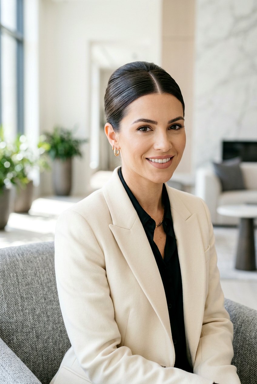 Sleek French Roll With Middle Part - 20 elegant french roll hairstyle - 20 elegant french roll hairstyle